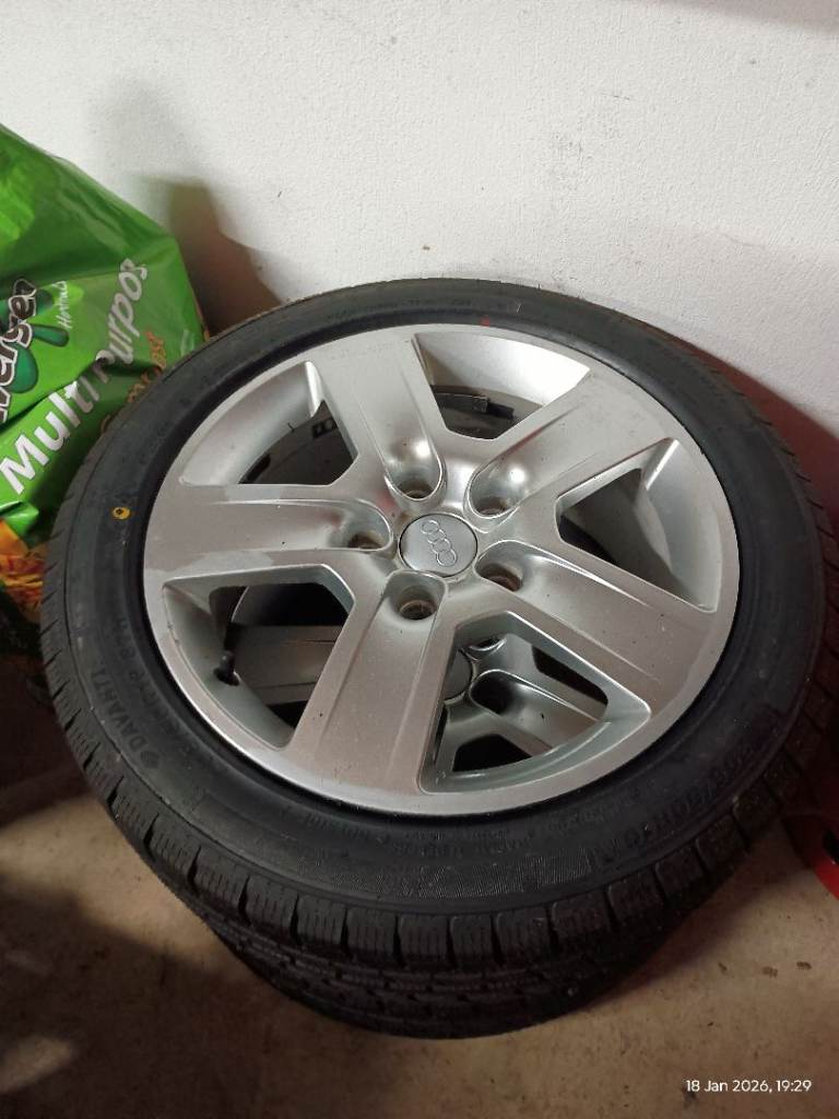 Audi A3 Alloy wheels with new 205/50/16 winter tyres. 