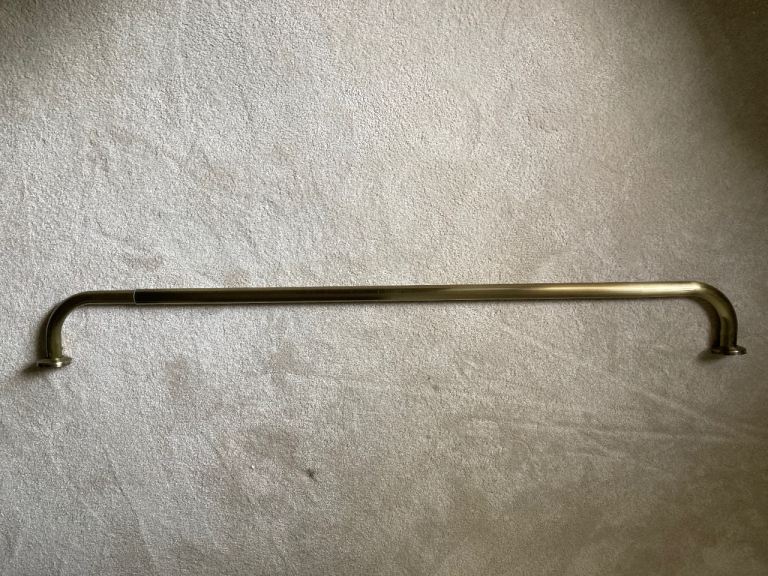 Elegant Brushed Brass Extendable Curtain Rod – Heavy Duty Hardware