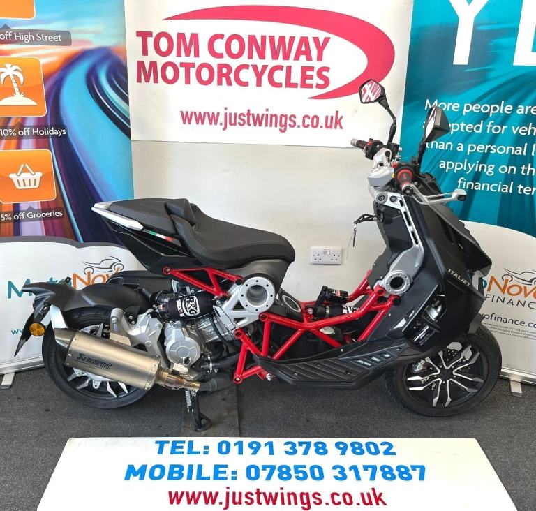 ITALJET DRAGSTAR 200, 2024(24), 1 OWNER, ONLY 788 MILES, AKRAPOVIC CAN, £3495