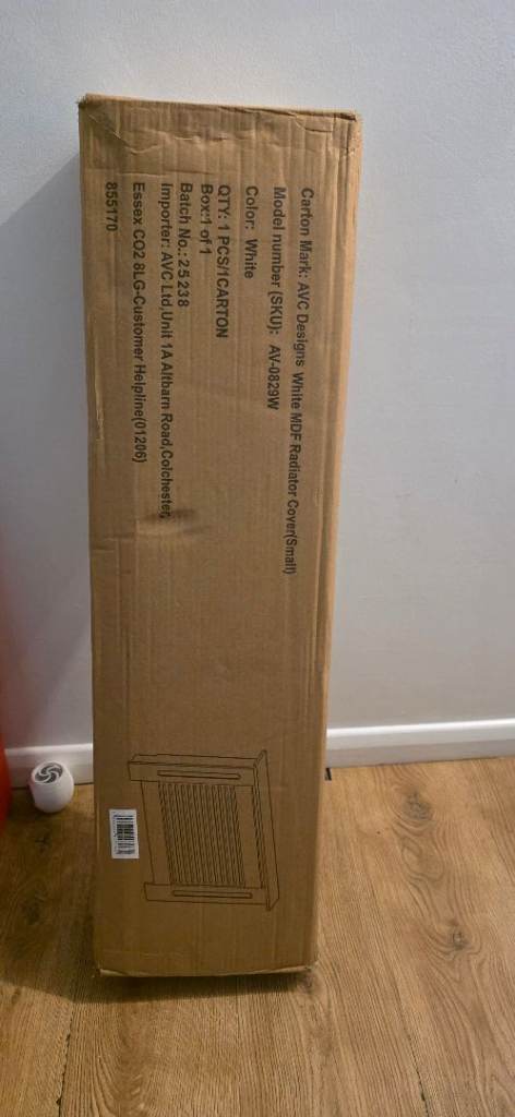 White MDF Radiator Cover (Small) - Brand New in Box