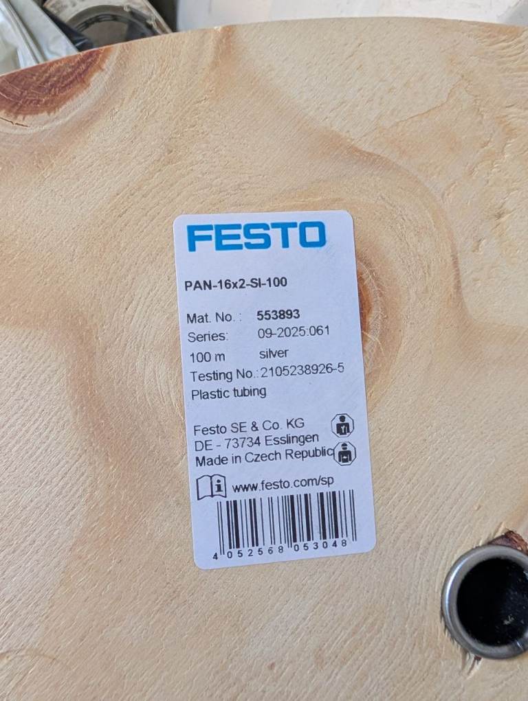  8 reels Festo PAN-16x2-SI-100 Plastic Tubing 100m Silver
