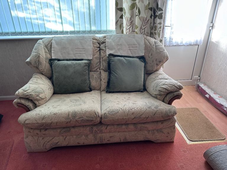 Three Piece Floral Sofa 