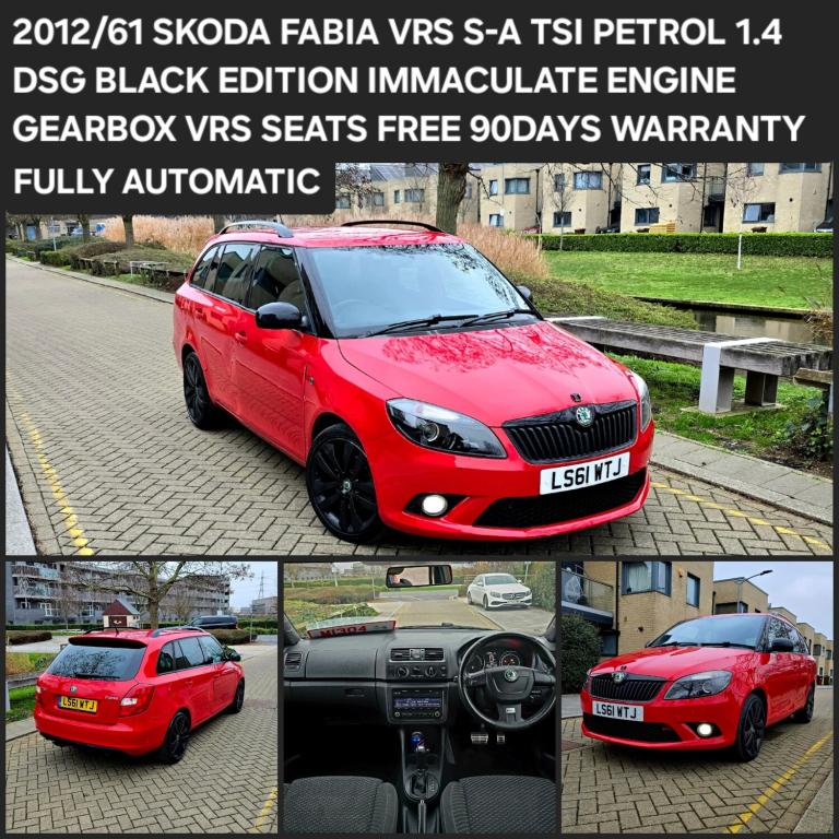 2011 Skoda Fabia AUTOMATIC VRS 1.4 TSI ULEZ DSG 90 DAYS WARRANTY IMMACULATE ENGINE GEARBOX  ESTAT...