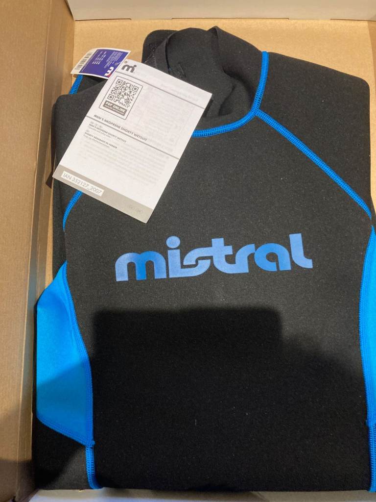 Medium Men's Mistral Neoprene Shorty Wetsuit – 2.5mm – Brand New, never used