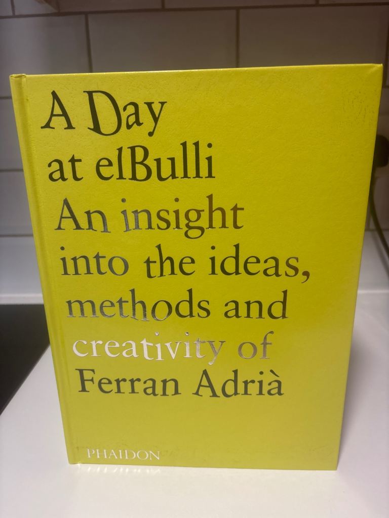 A copy of 'A Day at elBulli' by Ferran Adrià, Phaidon