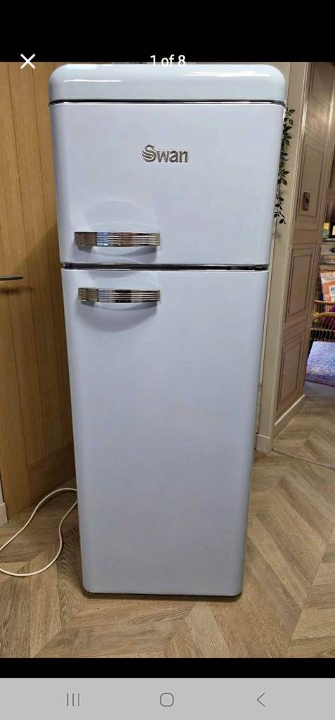 Swan Retro Fridge Freezer Blue