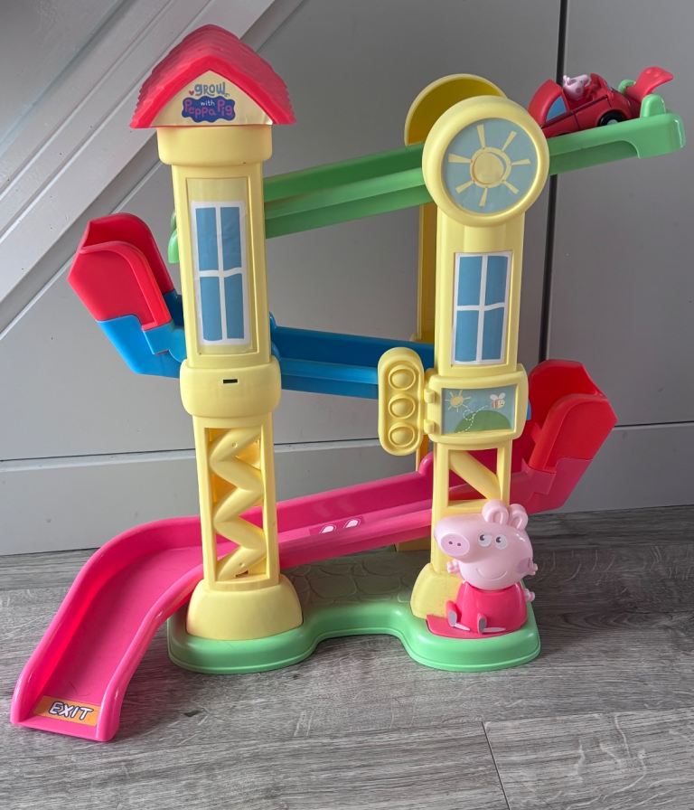 Peppa Pig Fun Track Playset with Car – Good Condition