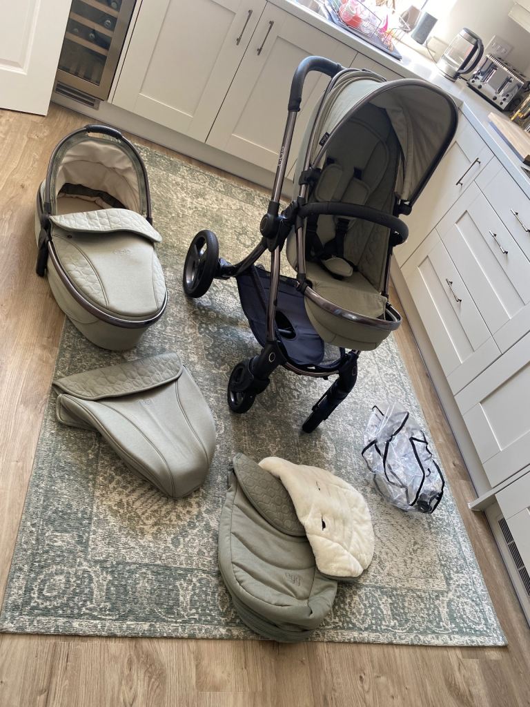 Egg2 Seagrass Green Pram Stroller Pushchair Carrycot 