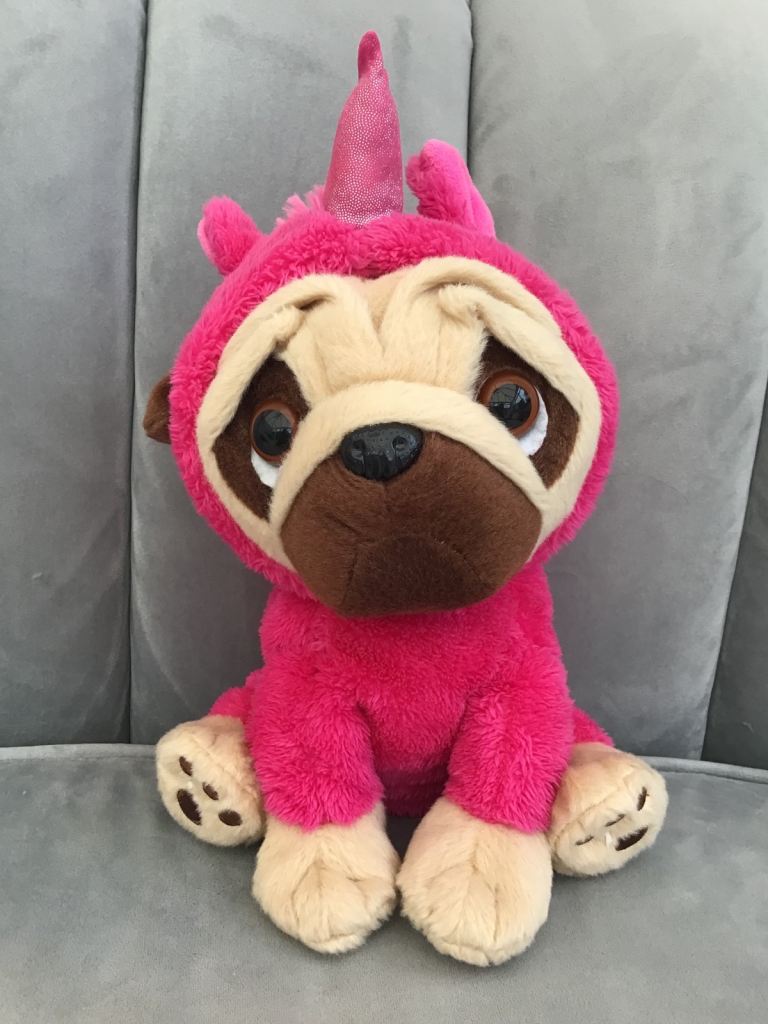 Cute Pink Pug Unicorn Soft Toy