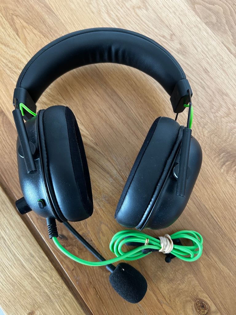 Razer Gaming Headset with Microphone – Black and Green, Good Condition