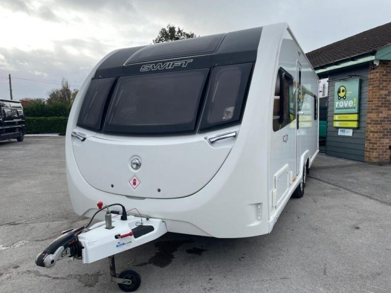 Swift Icon Q4 4 berth rear fixed bed, front lounge caravan