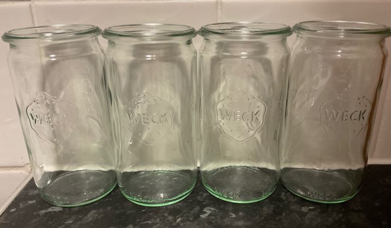 WECK Preserving Glass Jars X 4
