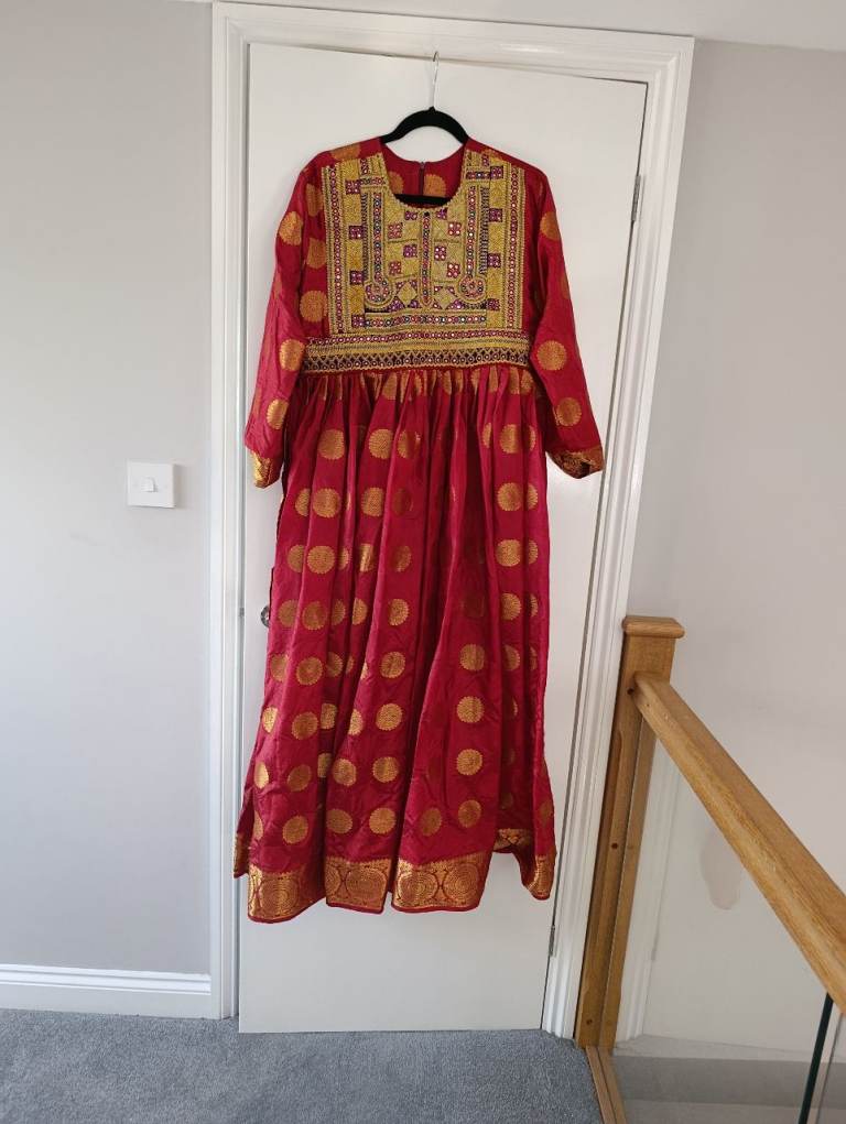 Afghan style Asian dress with embroidery