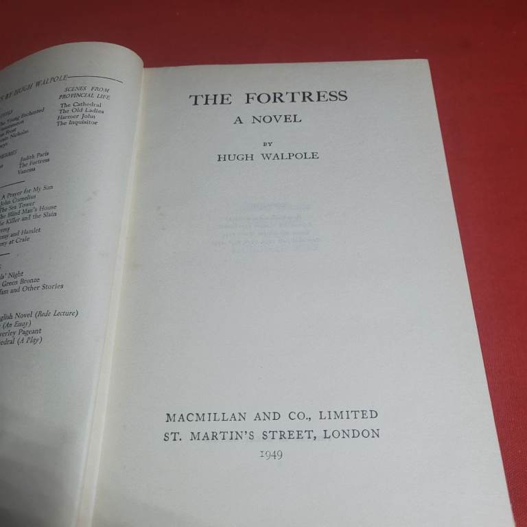 Hugh Walpole - The Fortress (Macmillan Hardback 1949) a9