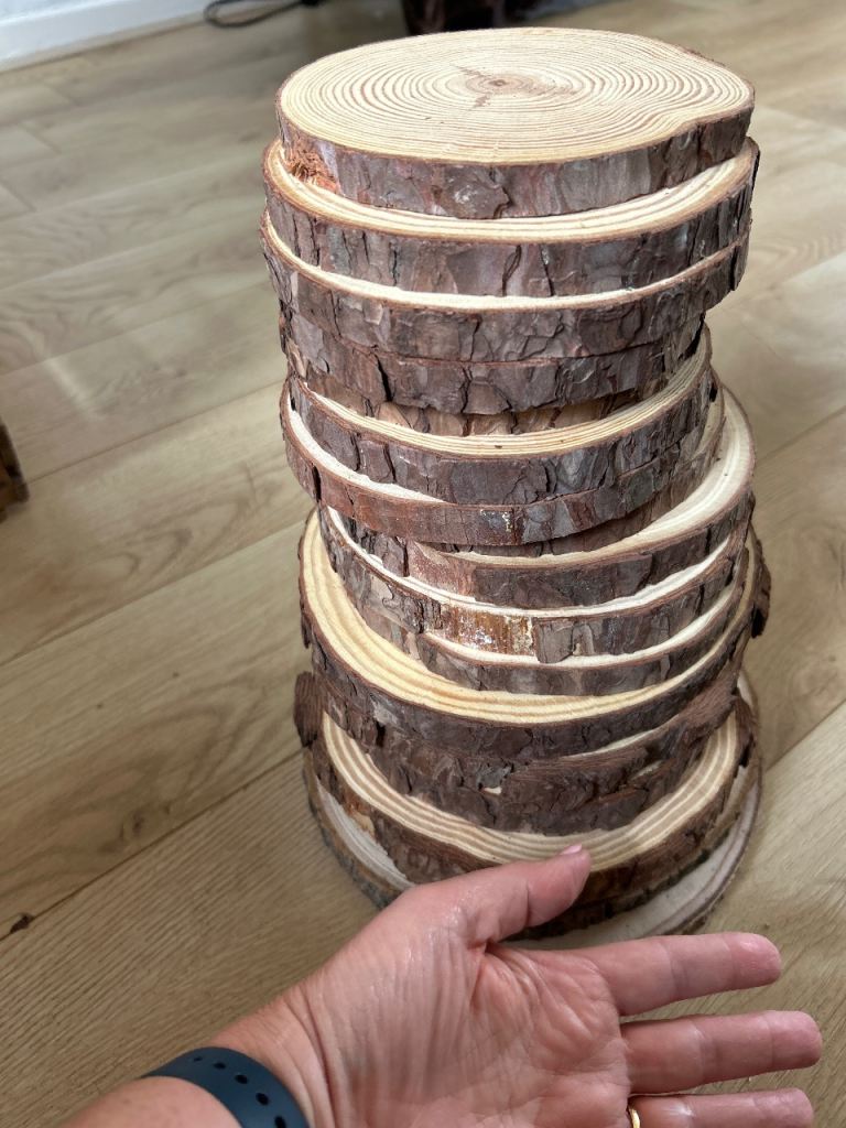 Log slices x 18 wedding ready!