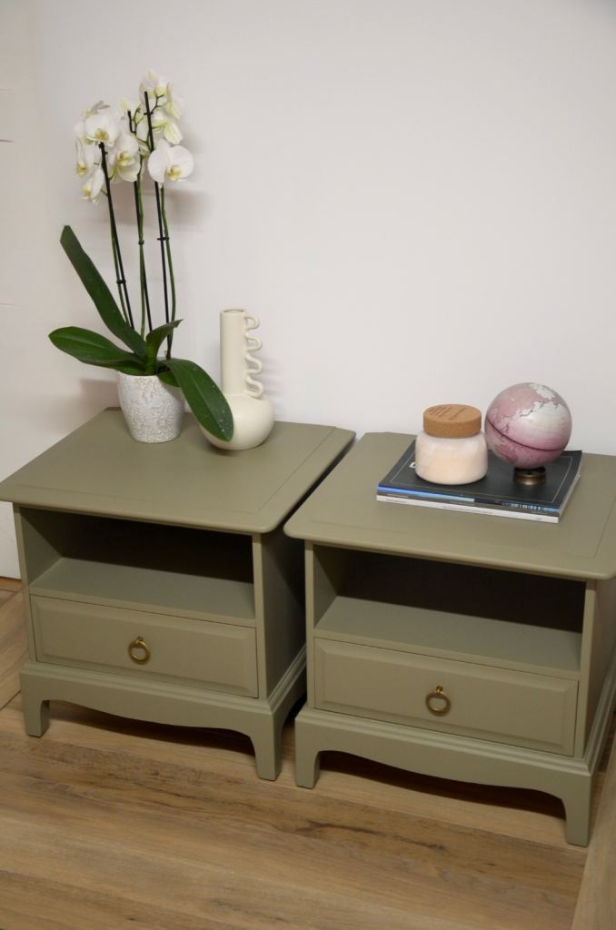 Newly refurbished stag minstrel bed side tables 