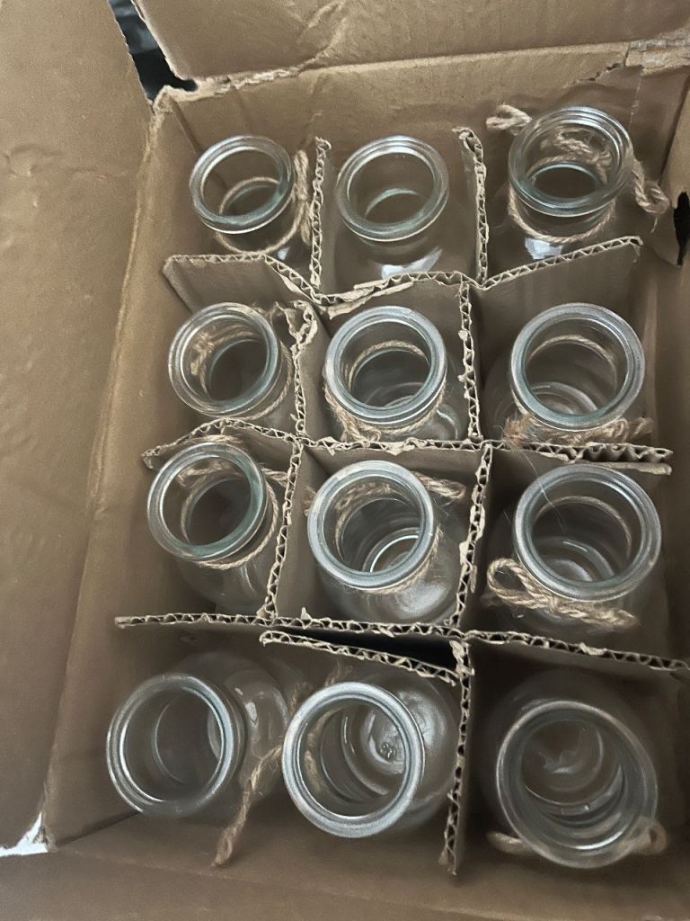 12 x mini glass vase