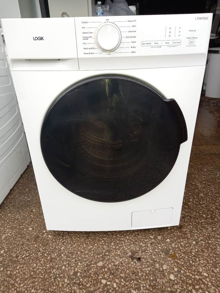 logik washing machine in white used tested good condition