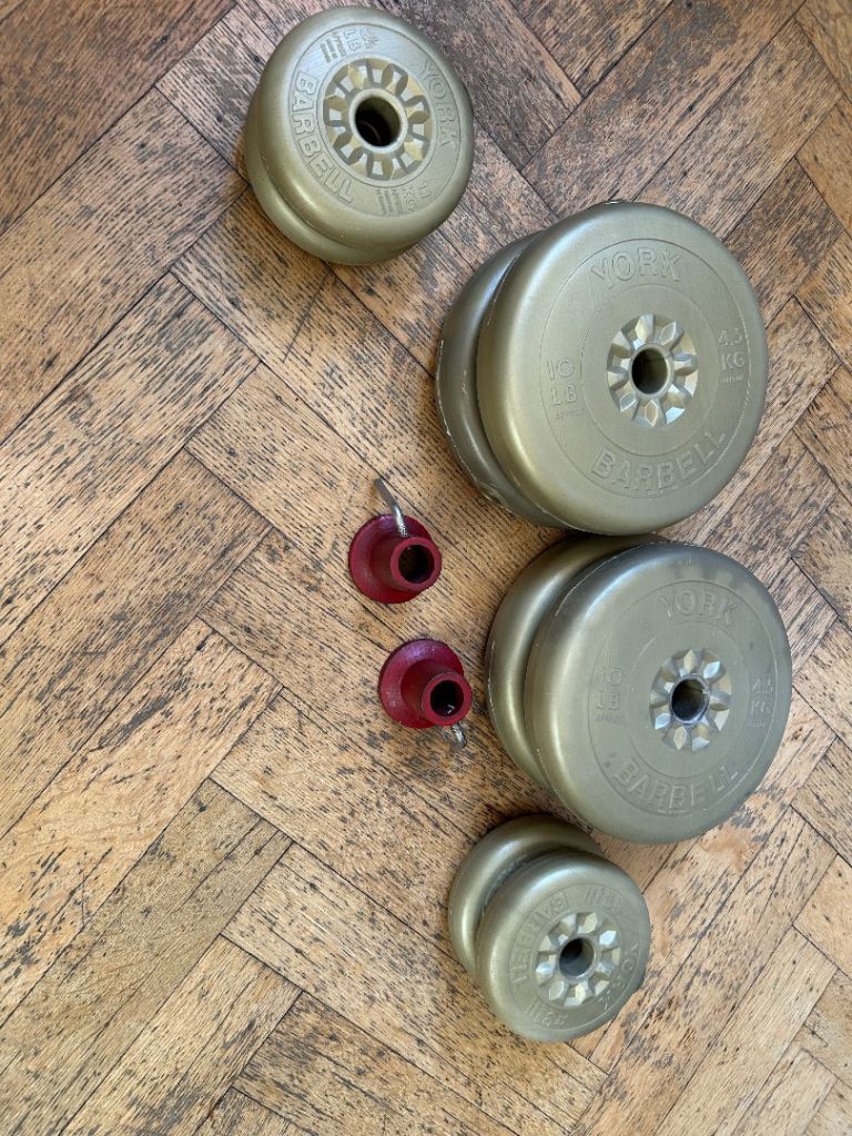 York bar bell weight plates 