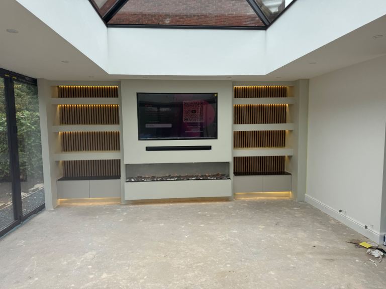 Media walls and kitchens 