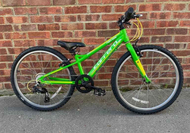 image for Carrera Abyss kid  bike green light weight aluminium frame bicycle 24inch wheels NEW TIRES