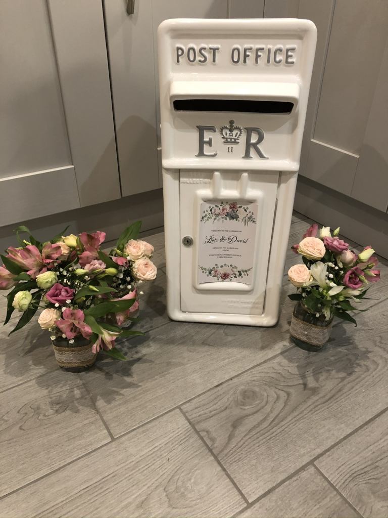 image for White Royal Mail replica wedding post box ***FOR HIRE***