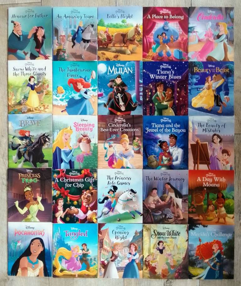 SET OF 25 DISNEY PRINCESS 'POCKET FRIENDLY/MINI EDITIONS' BOOKS IN EXCELLENT CONDITION 