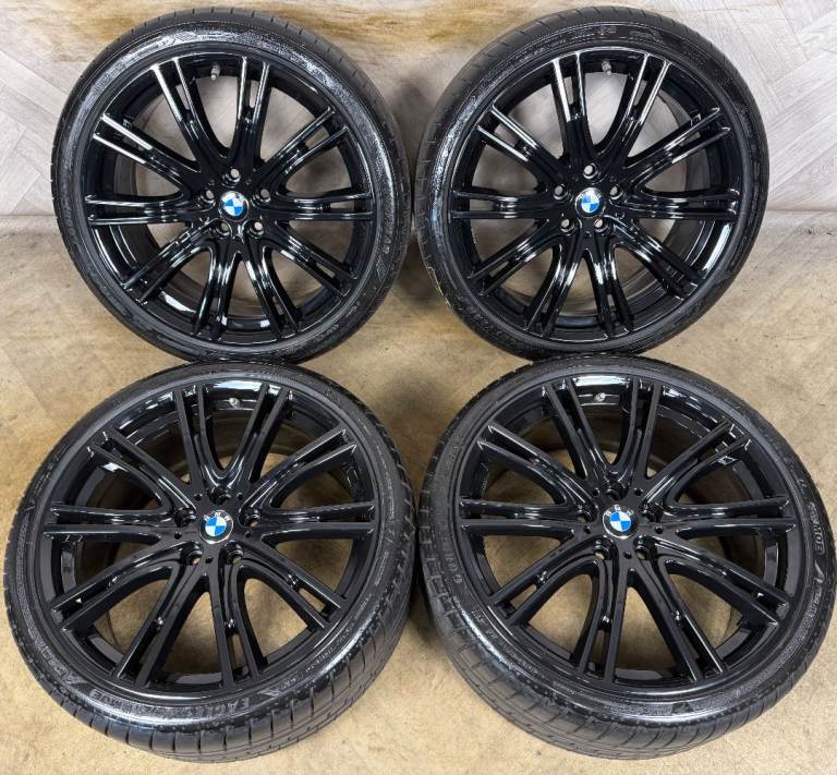 20'' GENUINE BMW 5 SERIES 759 INDIVIDUAL BLACK M SPORT G30 G31 ALLOY WHEELS TYRES ALLOYS