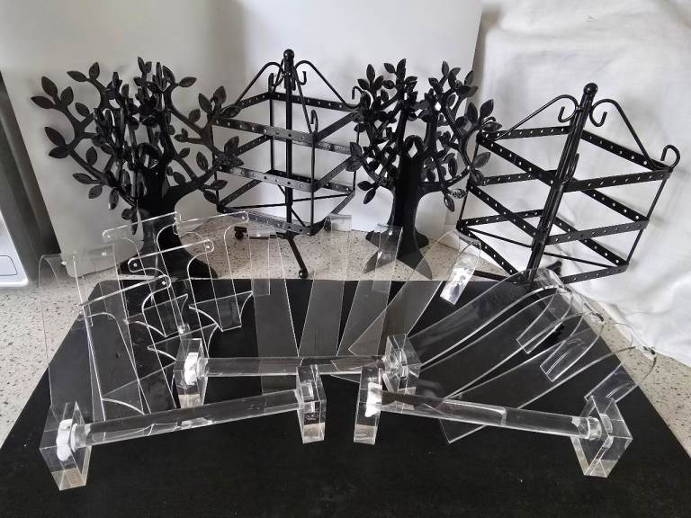Jewellery Display Stands for earrings, rings and braclets. Ideal for craft fairs or market stalls