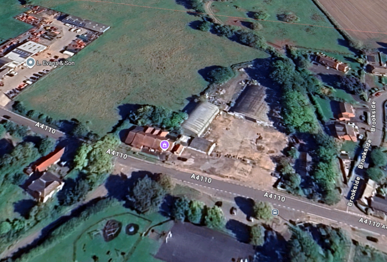 Site photograph 3 of 20 showing the agricultural steel-frame buildings at Hereford, Herefordshire