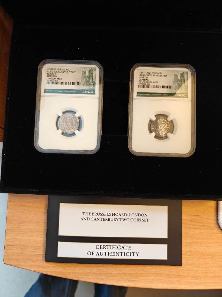 The Brussels Hoard: London & Canterbury 2 coin set collectables boxed with COA