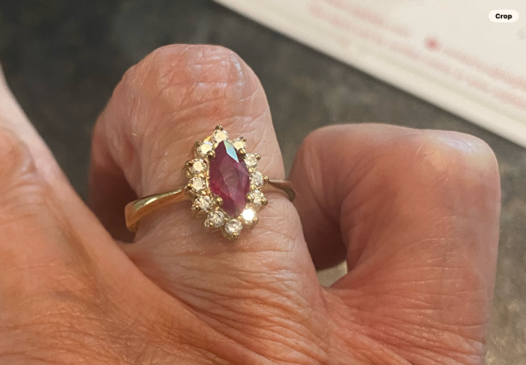 9ct Gold certified Ruby & Diamond Ring size O/P Northern Ireland enquiries only.