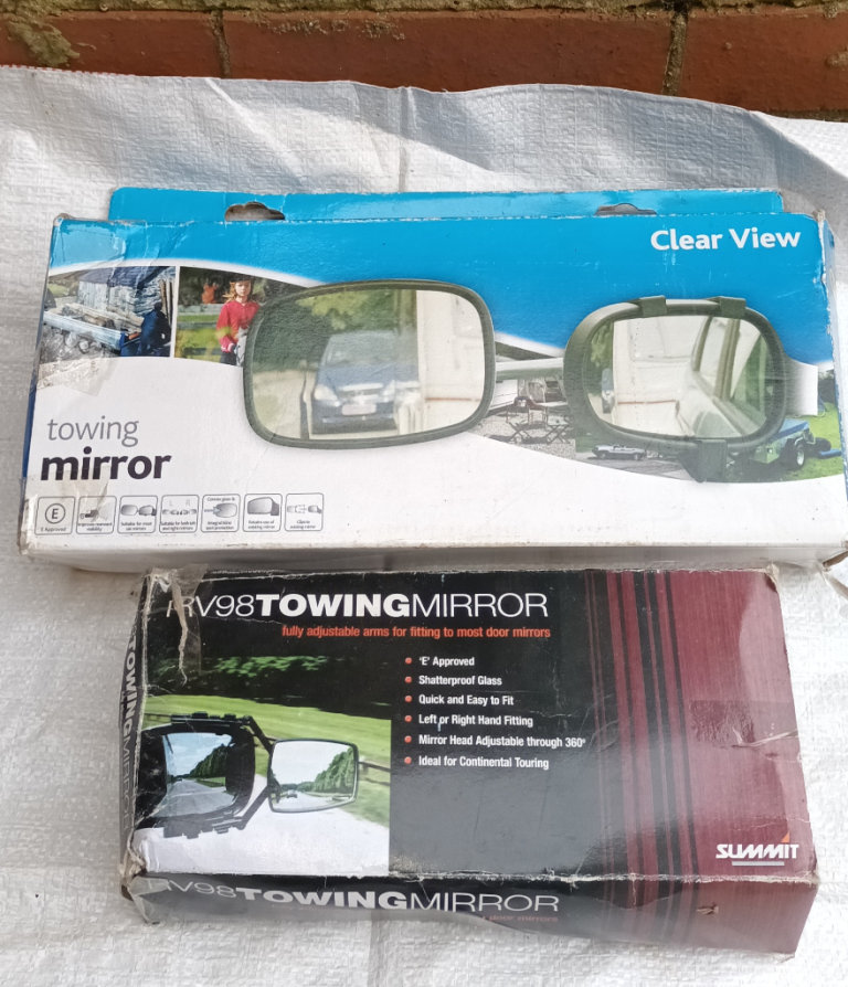 Two Towing mirrors for vans, campervans extending mirrors - job lot