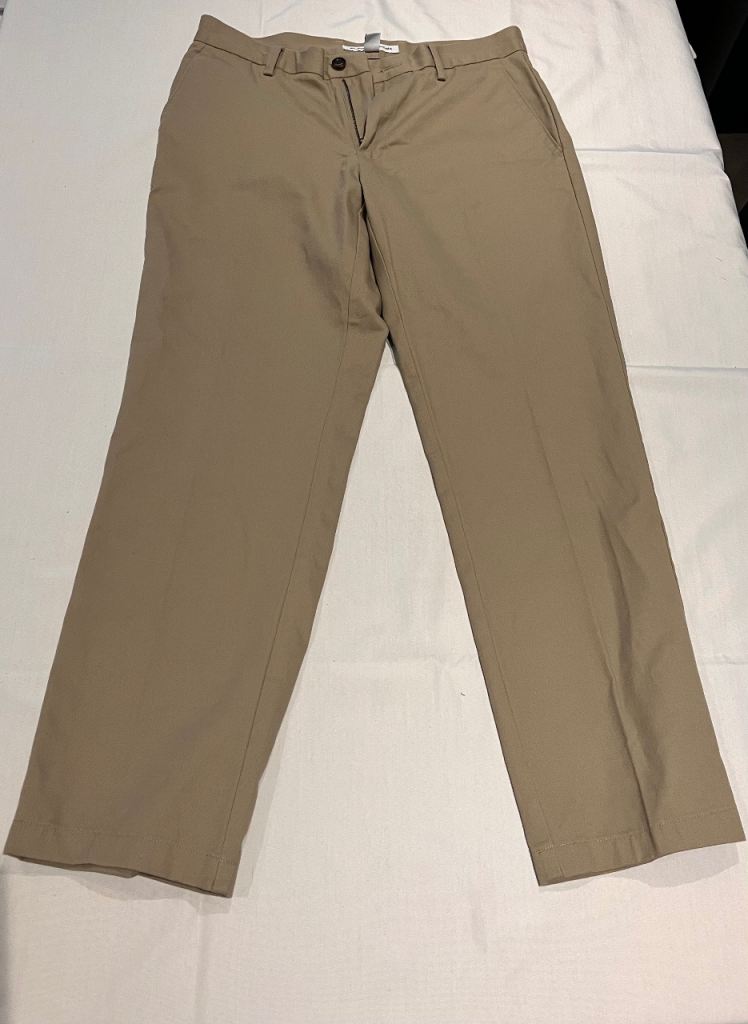 Brand New Men's Flat Front Khaki Chino Trousers 32W
