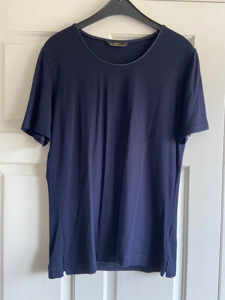 St Michael navy stretch top 