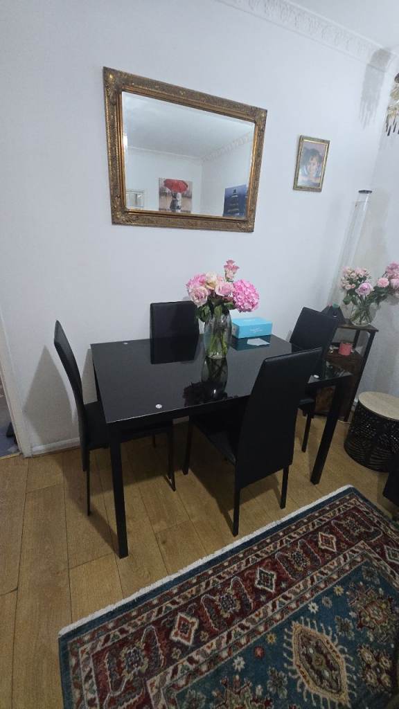 Dining Table and Four Chairs Set