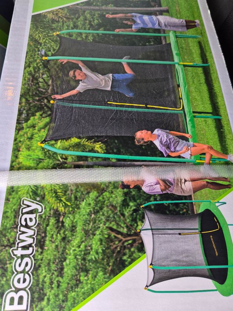Bestway Kids Trampoline with Safety Enclosure – Brand New
