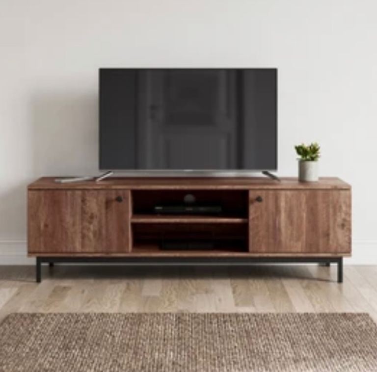 Modern Wooden TV Unit with Storage – Excellent Condition
