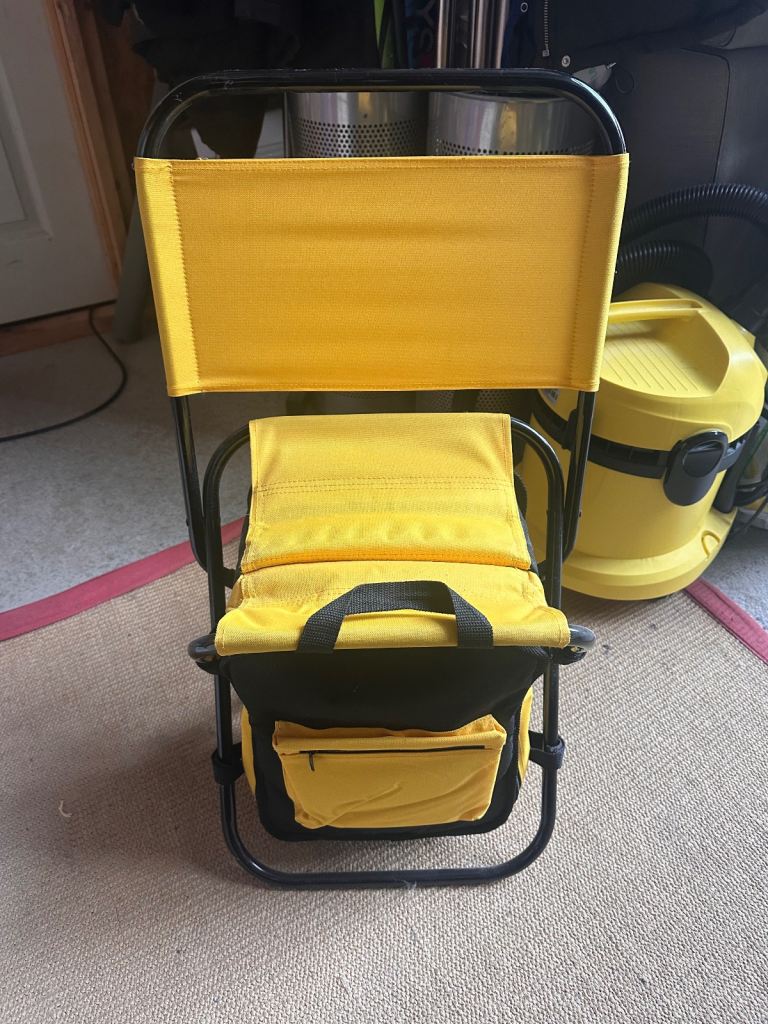 Travel cool bag ruck sack with folding stool  - fishing, festival, regatta 