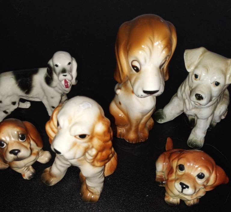 Collection of 6 vintage dogs