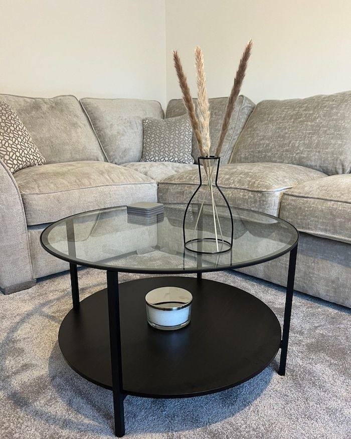 Glass & Metal Coffee Table