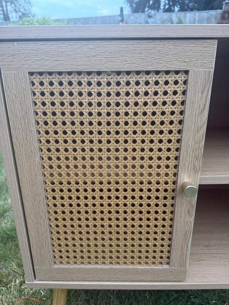 Rattan storage cupboard 