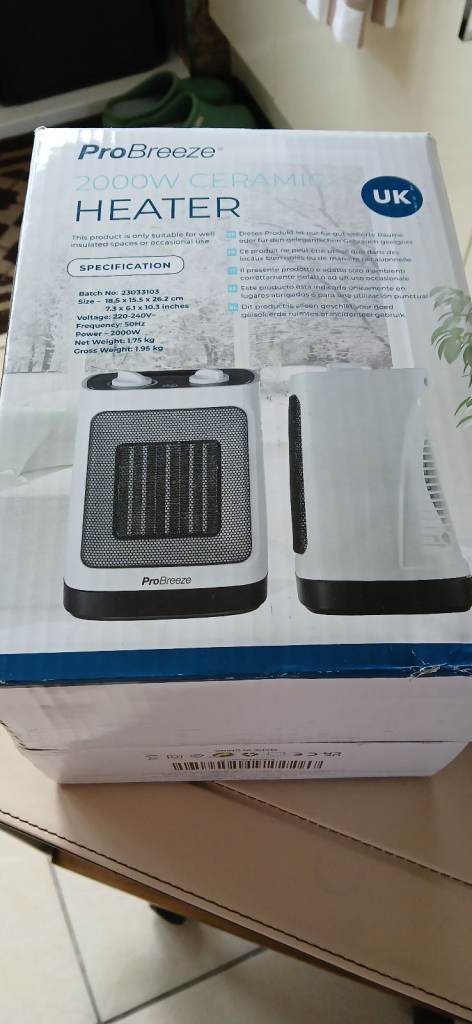 ProBreeze 2000w ceramic heater