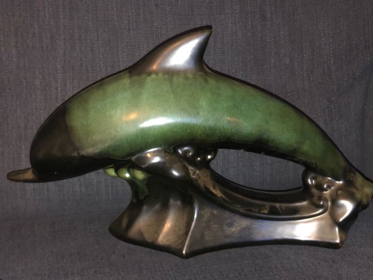 Blue Mountain pottery dolphin 
