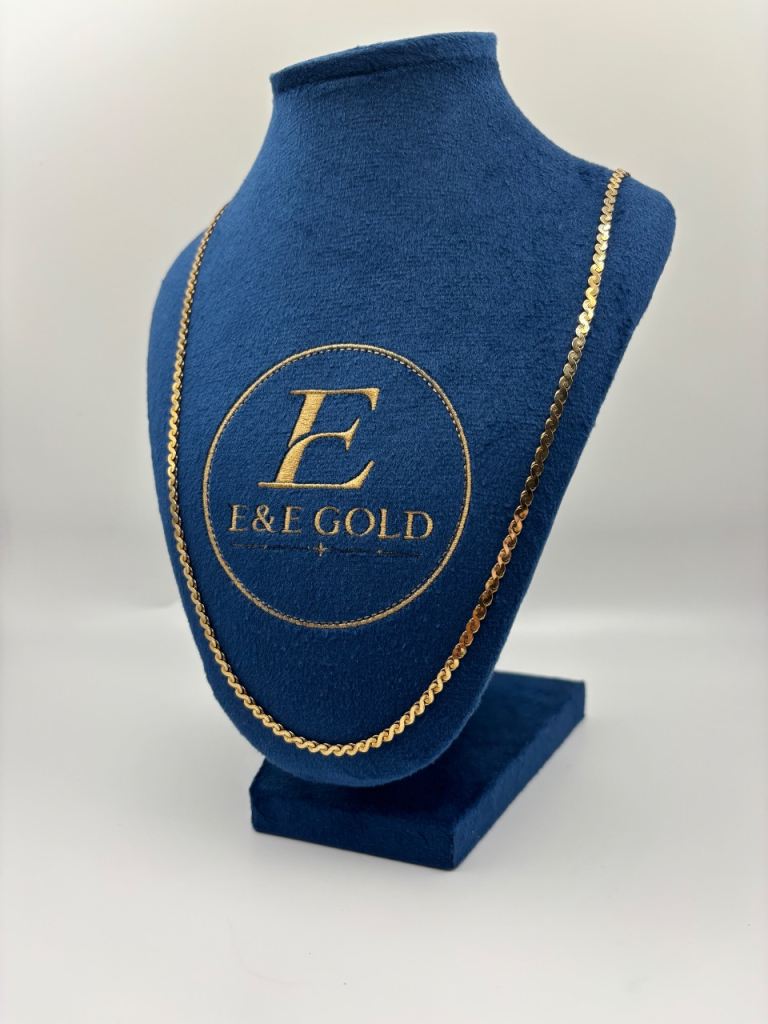 9ct gold flat s chain