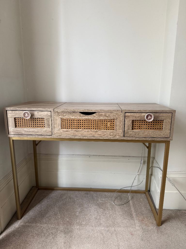 Urban Outfitters Rattan Dressing Table 