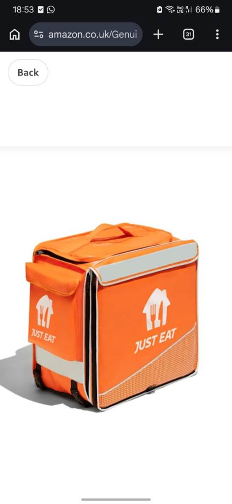 Just eat delivery bag