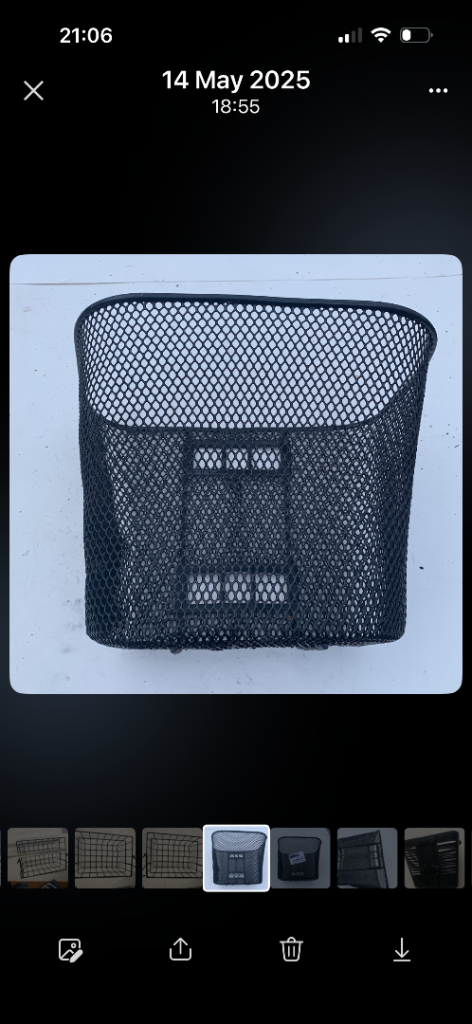 Front basket for a shoprider mobility scooter