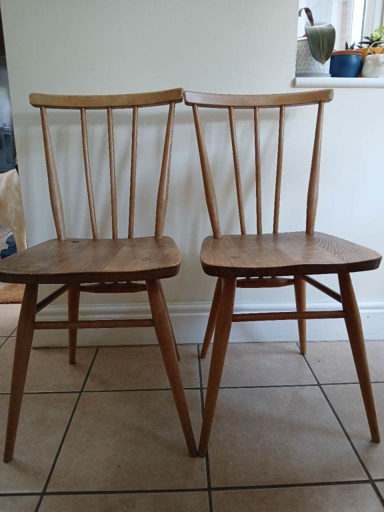 Ercol Model 319 stick back chairs