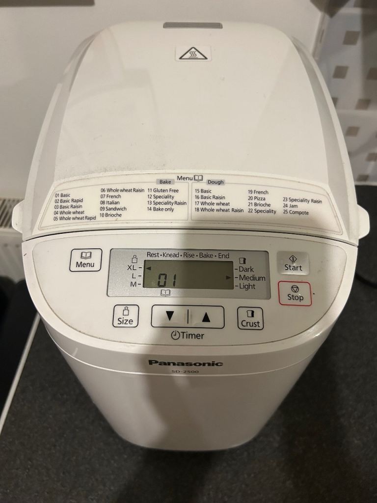 Panasonic bread maker knead rise & bake 